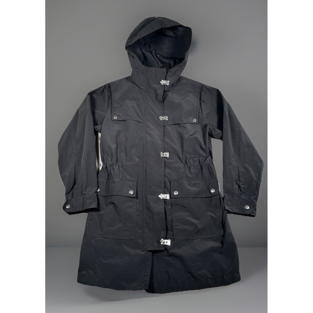 J. Crew Lightweight Rain Utility Jacket Women XXS Full‎ Zip Latch Closure Hooded